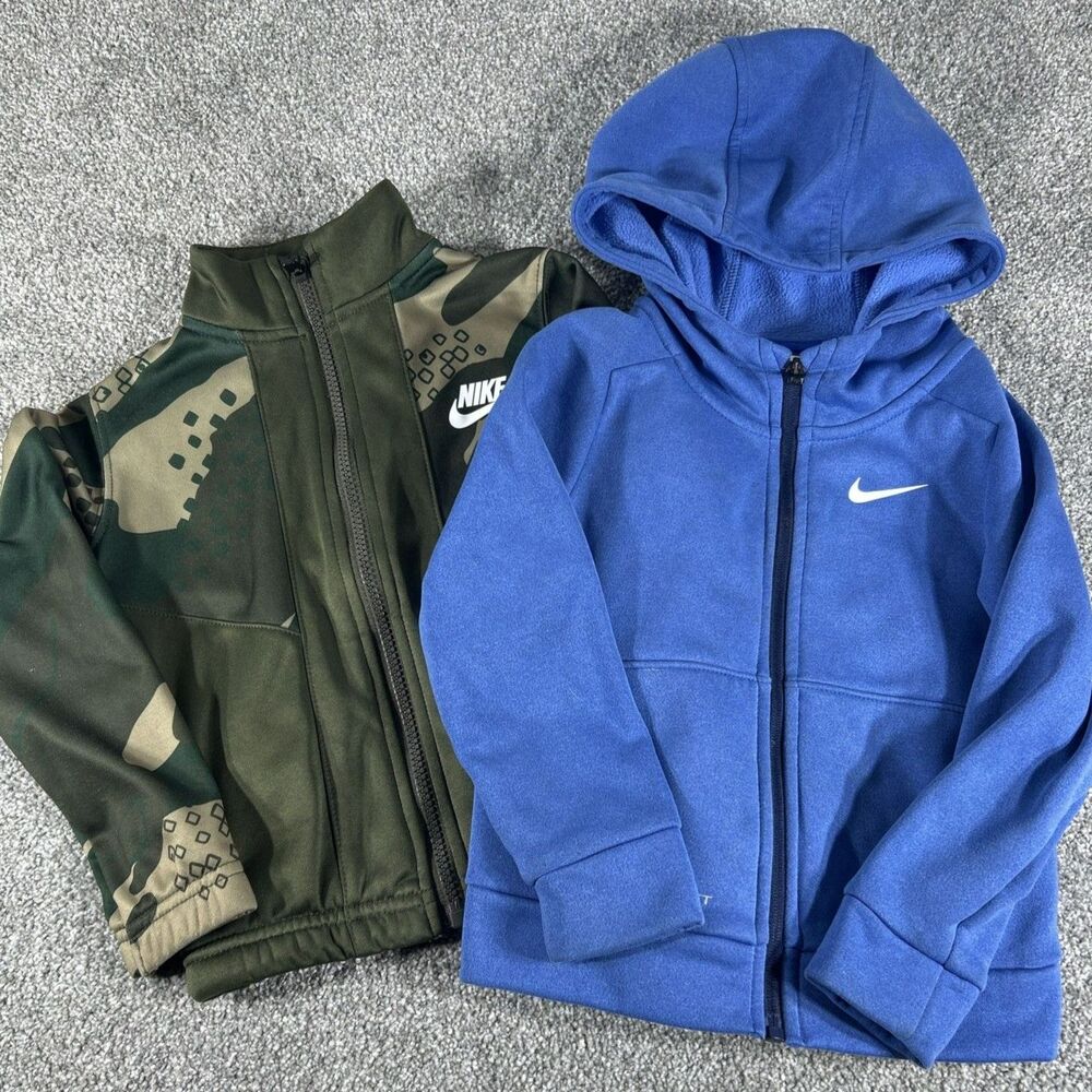 Nike Boys Hoody Sweatshirt Blue Camouflage LOT OF 2, Size 3T